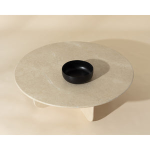   Modern European furniture - Round Cream Marble Coffee Table - www.oroa.com | Oroa.com