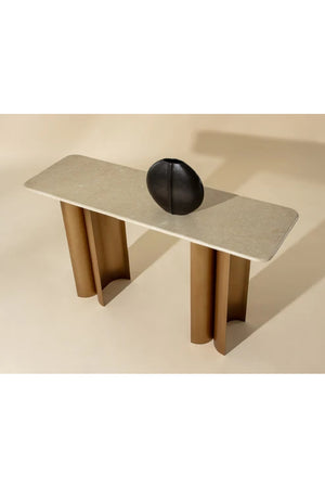   Cream Marble Console Table | Oroa.com