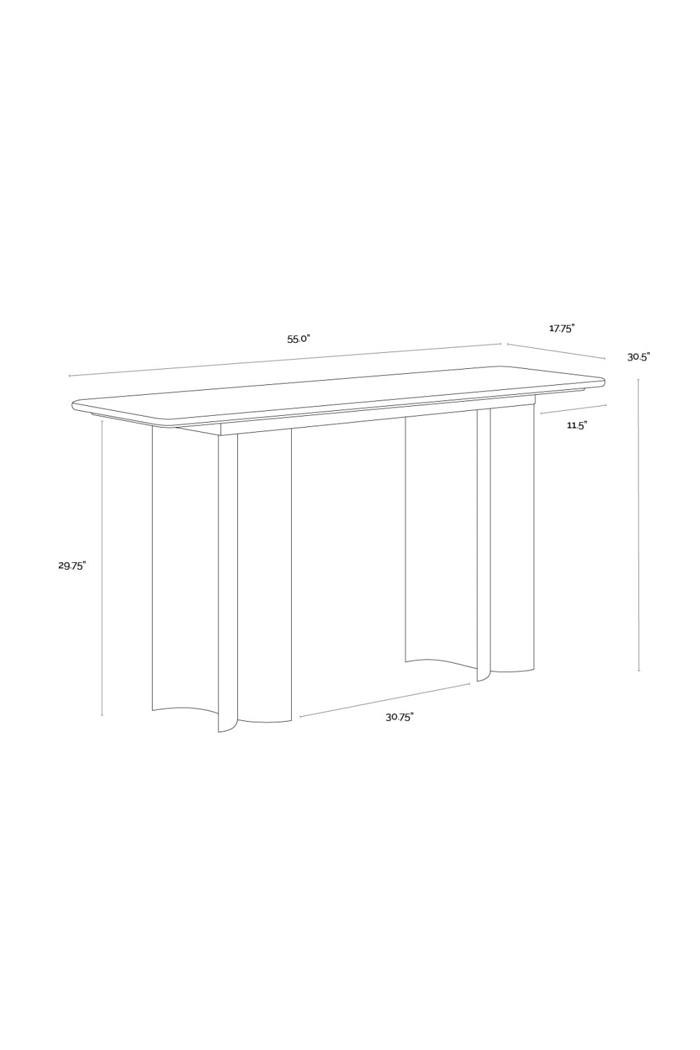   Cream Marble Console Table | Oroa.com