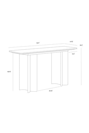   Cream Marble Console Table | Oroa.com