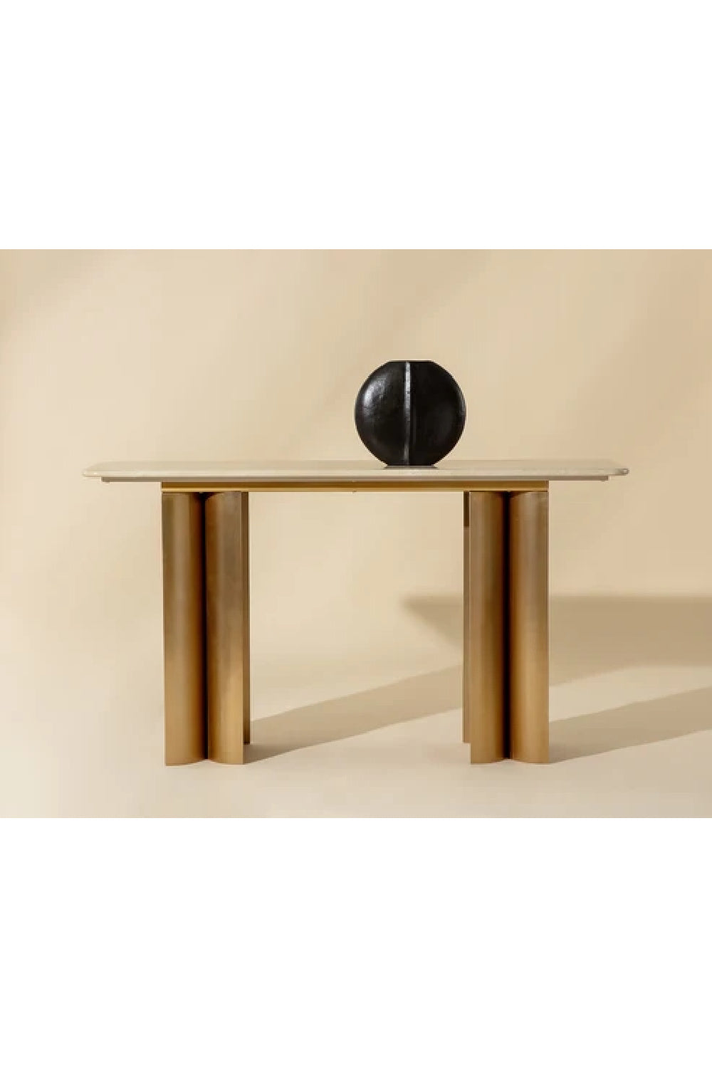   Cream Marble Console Table | Oroa.com