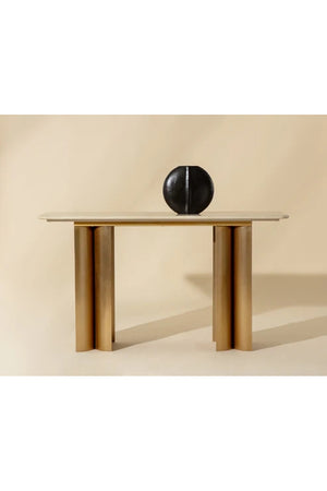  Cream Marble Console Table | Oroa.com