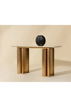   Cream Marble Console Table | Oroa.com