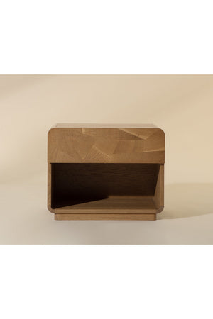   Modern European furniture - Oak Mosaic 1-Drawer Nightstand - www.oroa.com | Oroa.com