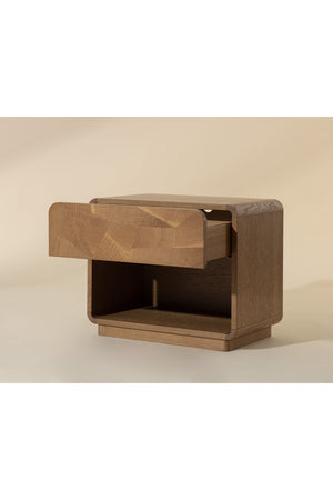   Modern European furniture - Oak Mosaic 1-Drawer Nightstand - www.oroa.com | Oroa.com