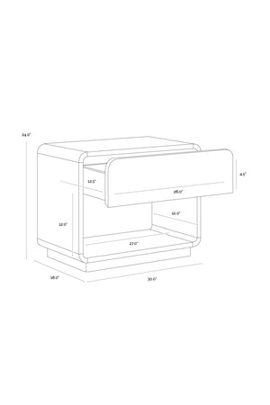   Modern European furniture - Oak Mosaic 1-Drawer Nightstand - www.oroa.com | Oroa.com