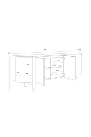   Modern European furniture - Solid Oak 4-Door Sideboard - www.oroa.com | Oroa.com
