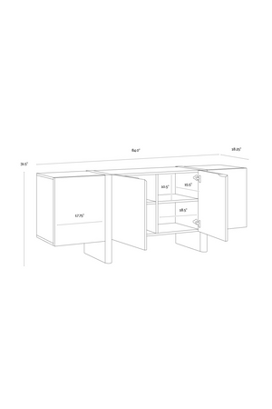   Modern European furniture - Wooden 2-Door Sideboard - www.oroa.com | Oroa.com
