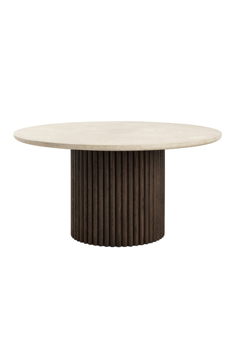   Modern European furniture - Cream Marble Round Dining Table - www.oroa.com | Oroa.com