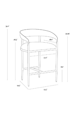   Modern European furniture - Hammered Metal Counter Stool - www.oroa.com | Oroa.com
