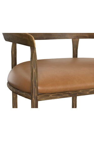   Modern European furniture - Hammered Metal Leather Bar Stool - www.oroa.com | Oroa.com