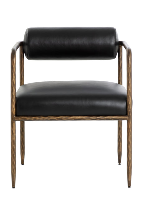   Modern European furniture - Leather Bolster-Back Dining Chair - www.oroa.com | Oroa.com