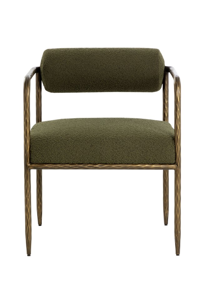 Modern European furniture - Iron Framed Green Dining Chair - www.oroa.com