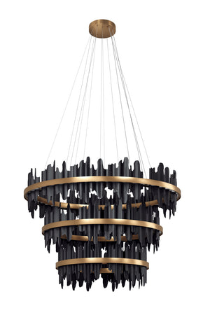   Modern European furniture - Black 3-Tier Chandelier - www.oroa.com | Oroa.com