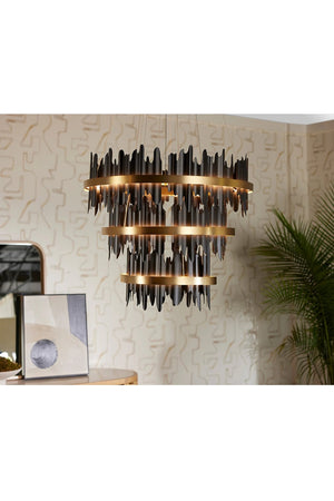   Modern European furniture - Black 3-Tier Chandelier - www.oroa.com | Oroa.com