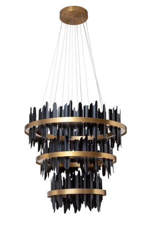   Modern European furniture - Black 3-Tier Chandelier - www.oroa.com | Oroa.com