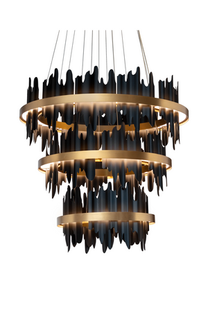   Modern European furniture - Black 3-Tier Chandelier - www.oroa.com | Oroa.com