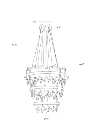   Modern European furniture - Black 3-Tier Chandelier - www.oroa.com | Oroa.com