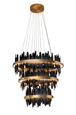   Modern European furniture - Black 3-Tier Chandelier - www.oroa.com | Oroa.com