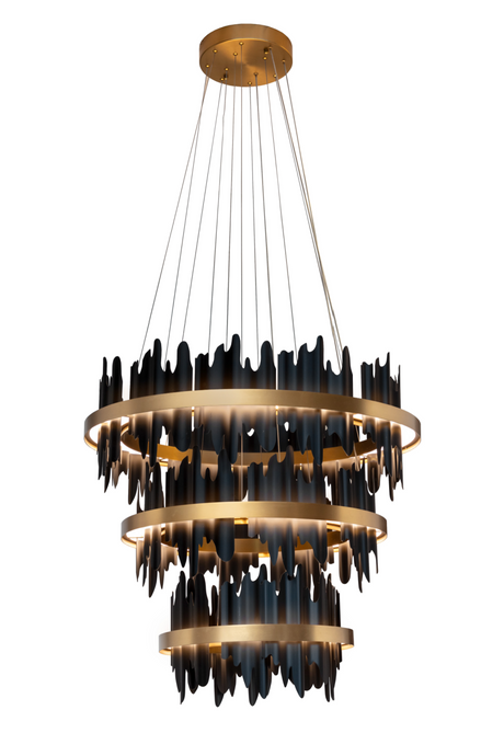  Modern European furniture - Black 3-Tier Chandelier - www.oroa.com | Oroa.com