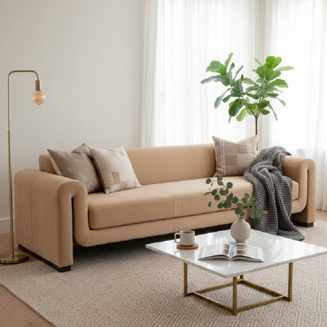   Modern European furniture - Tan Nubuck Leather Sofa - www.oroa.com | Oroa.com