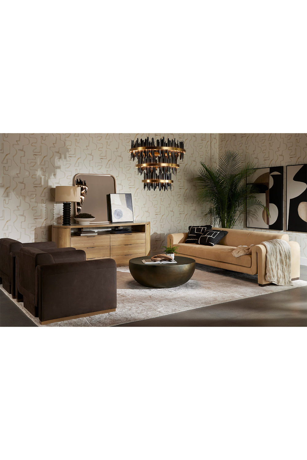   Modern European furniture - Tan Nubuck Leather Sofa - www.oroa.com | Oroa.com