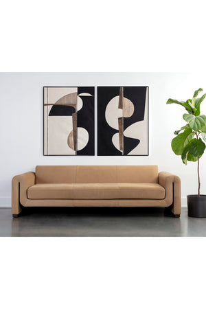   Modern European furniture - Tan Nubuck Leather Sofa - www.oroa.com | Oroa.com