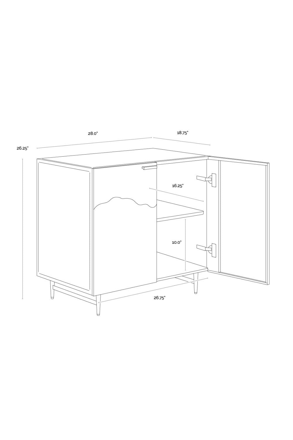   Modern European furniture - Antique Brass Ombre Nightstand - www.oroa.com | Oroa.com