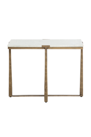   Modern European furniture - Rectangular White Marble Side Table - www.oroa.com | Oroa.com