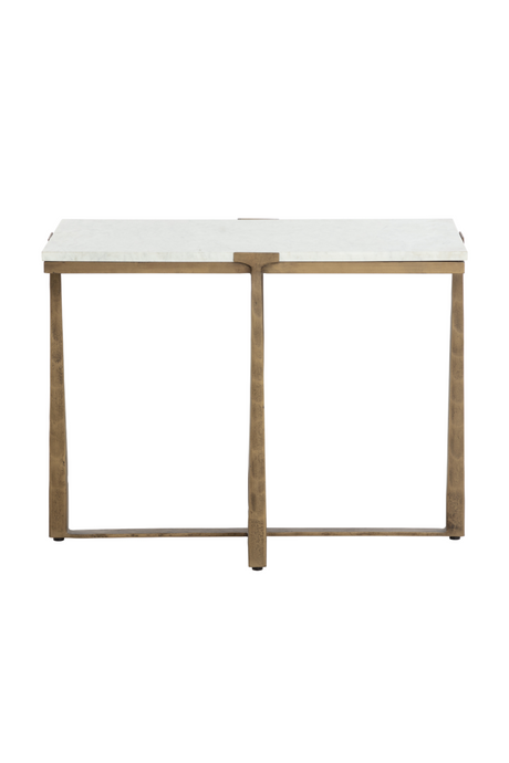   Modern European furniture - Rectangular White Marble Side Table - www.oroa.com | Oroa.com