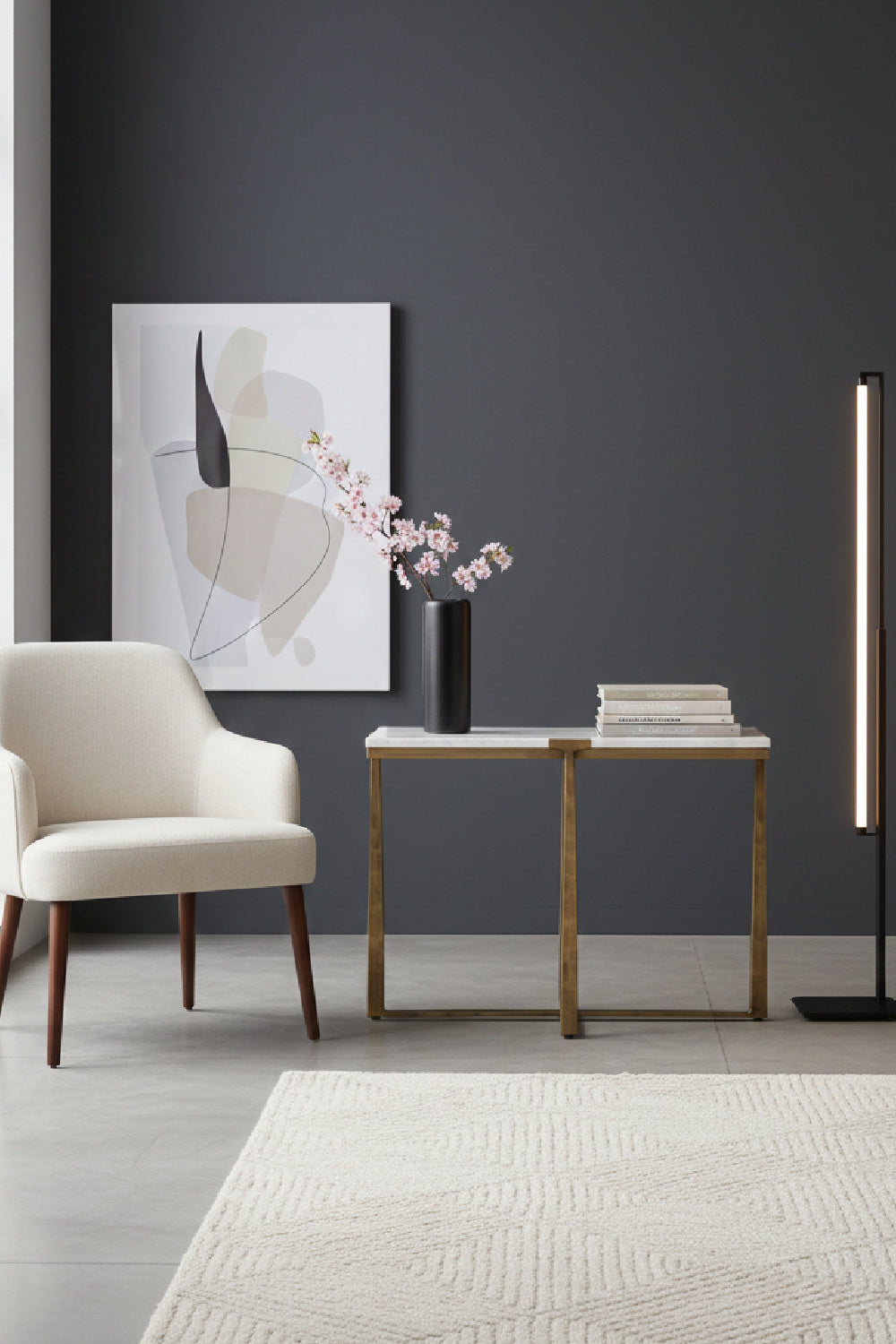   Modern European furniture - Rectangular White Marble Side Table - www.oroa.com | Oroa.com