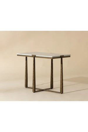   Modern European furniture - Rectangular White Marble Side Table - www.oroa.com | Oroa.com