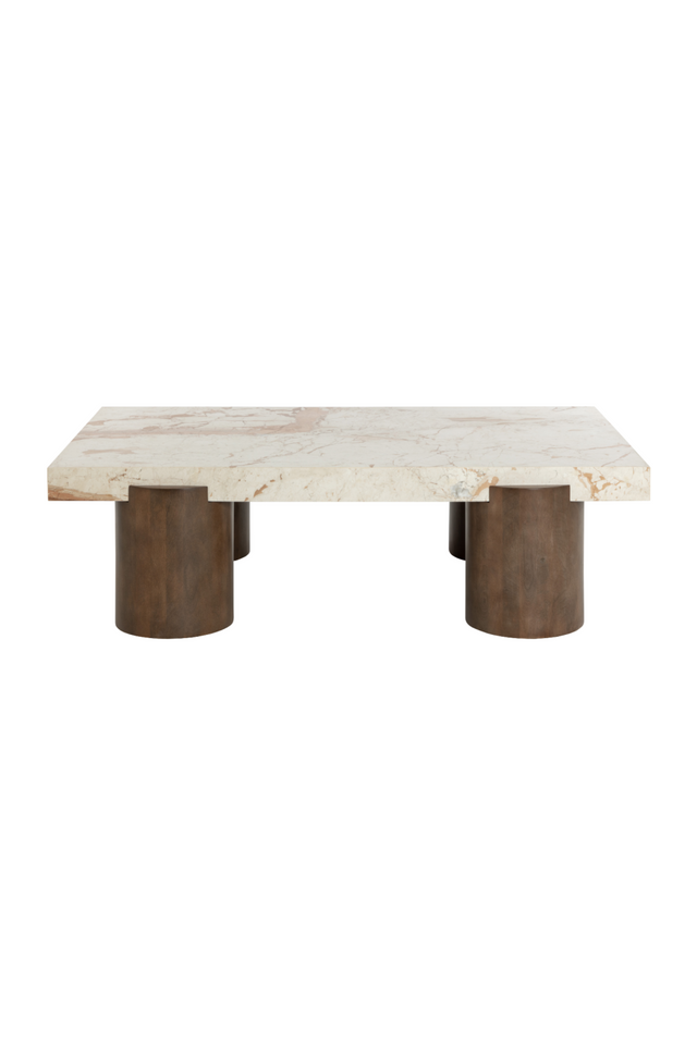 Modern European furniture - Cream Breccia Marble Coffee Table - www.oroa.com