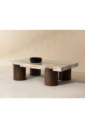   Modern European furniture - Cream Breccia Marble Coffee Table - www.oroa.com | Oroa.com