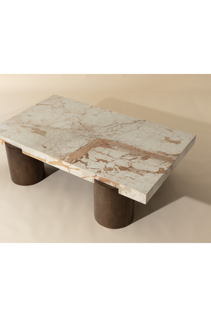   Modern European furniture - Cream Breccia Marble Coffee Table - www.oroa.com | Oroa.com