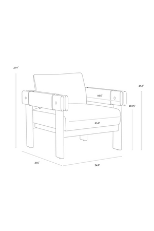   Modern European furniture - Oak Framed Leather Lounge Chair - www.oroa.com | Oroa.com