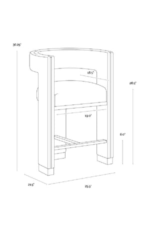   Modern European furniture - Modern 3-Legged Counter Stool - www.oroa.com | Oroa.com