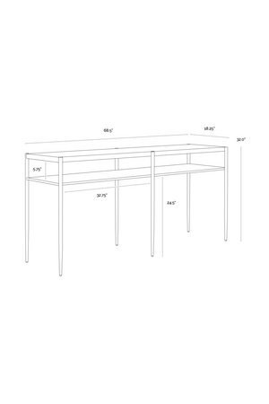   Modern European furniture - Antique Brass 2-Layer Console Table - www.oroa.com | Oroa.com