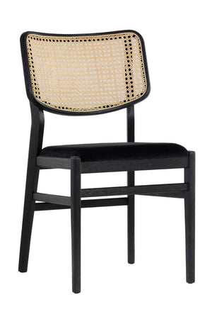   Modern European furniture - Black Cushioned Seat Dining Chairs (2) - www.oroa.com | Oroa.com