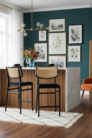   Modern European furniture - Natural Rattan Back Counter Stool - www.oroa.com | Oroa.com