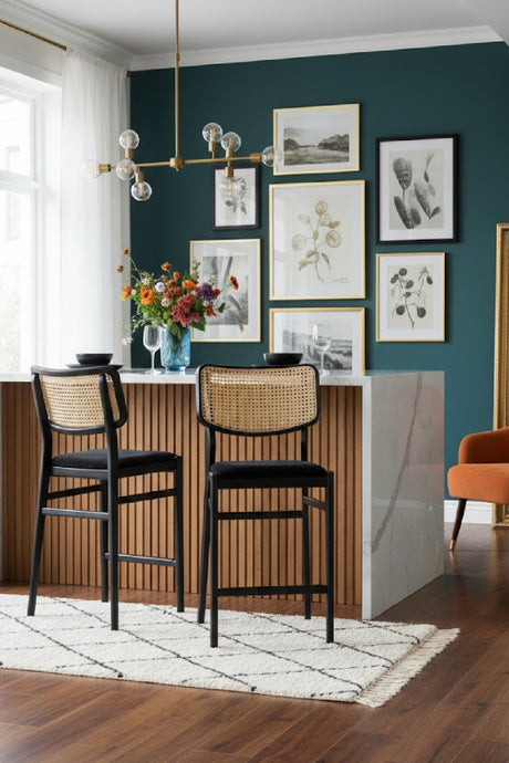   Modern European furniture - Natural Rattan Back Counter Stool - www.oroa.com | Oroa.com