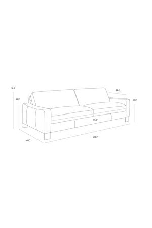   Modern European furniture - Stitched Panel Brown Leather Sofa - www.oroa.com | Oroa.com