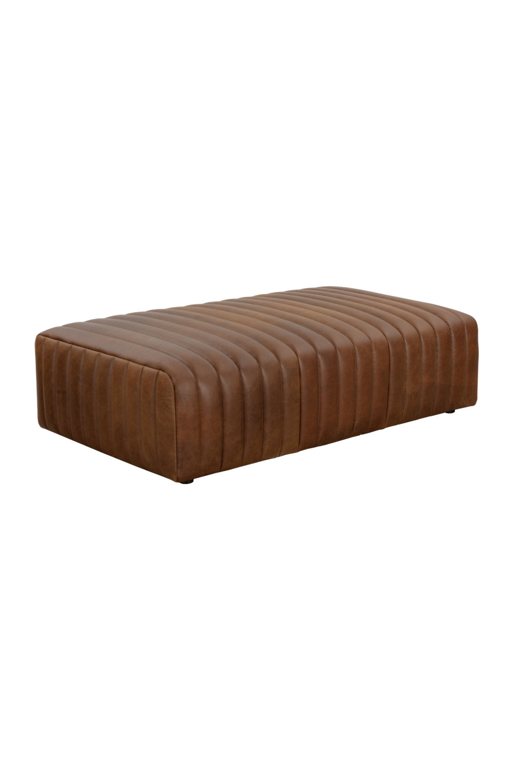   Modern European furniture - Italian Textured Leather Ottoman - www.oroa.com | Oroa.com