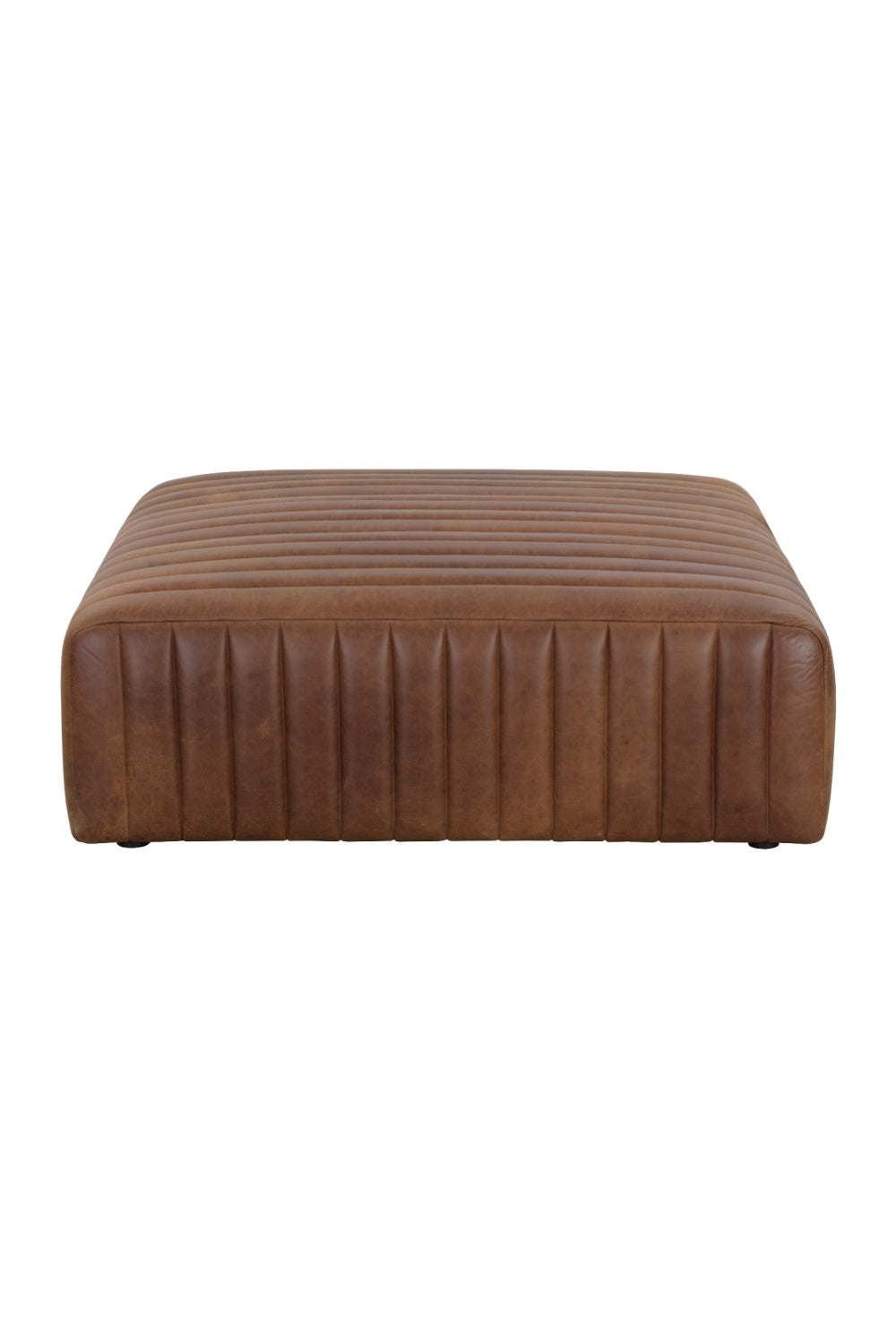   Modern European furniture - Italian Textured Leather Ottoman - www.oroa.com | Oroa.com