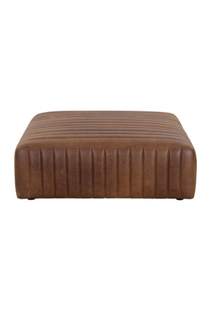   Modern European furniture - Italian Textured Leather Ottoman - www.oroa.com | Oroa.com