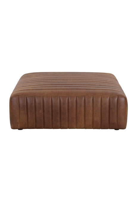   Modern European furniture - Italian Textured Leather Ottoman - www.oroa.com | Oroa.com