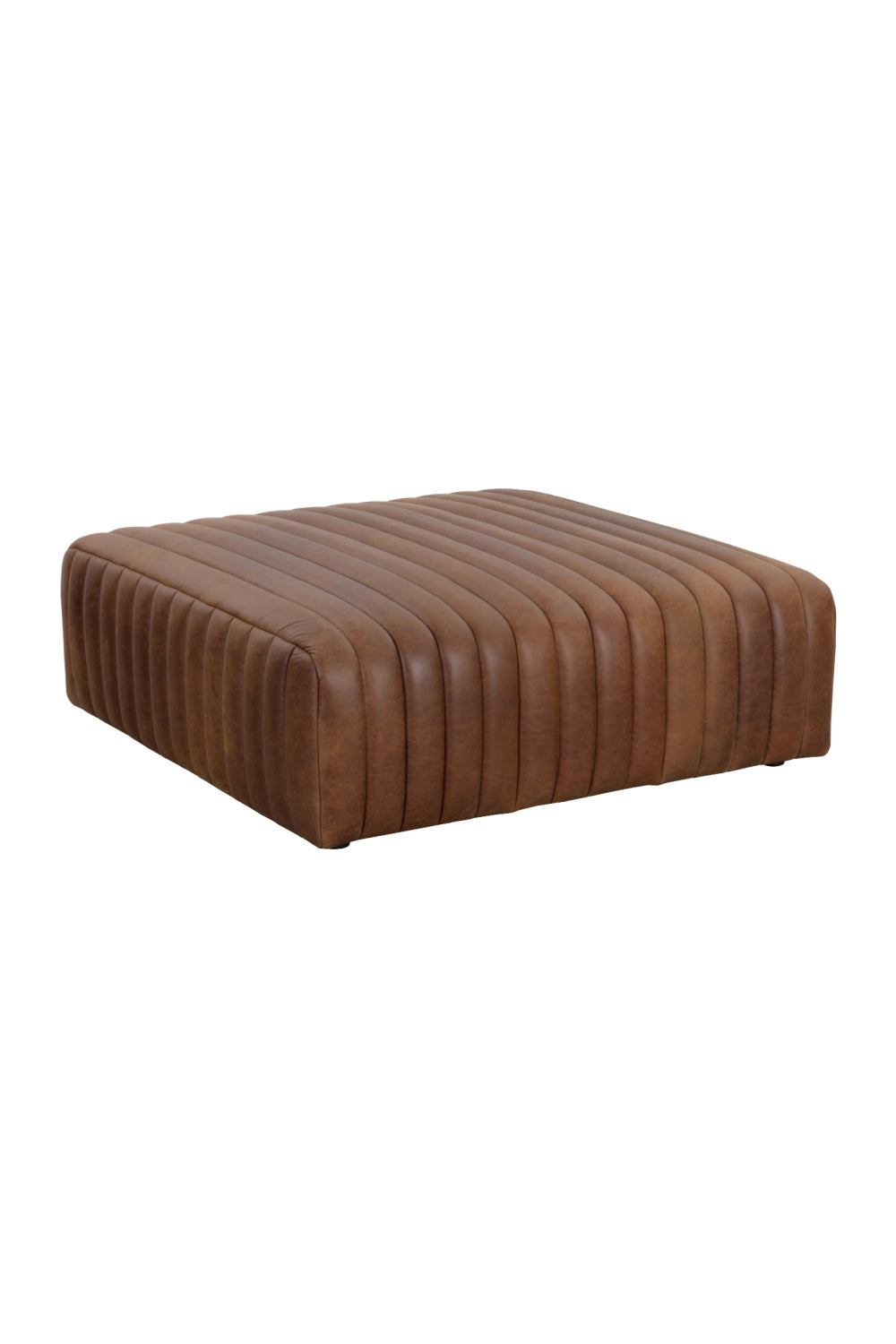   Modern European furniture - Italian Textured Leather Ottoman - www.oroa.com | Oroa.com