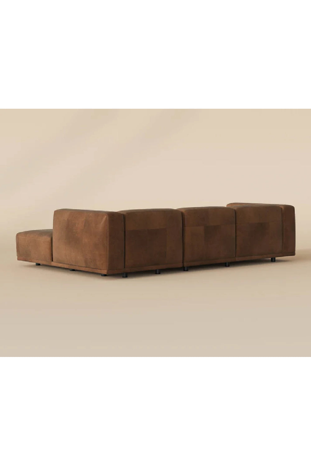   Modern European furniture - Brown Leather Chaise Sofa - www.oroa.com | Oroa.com