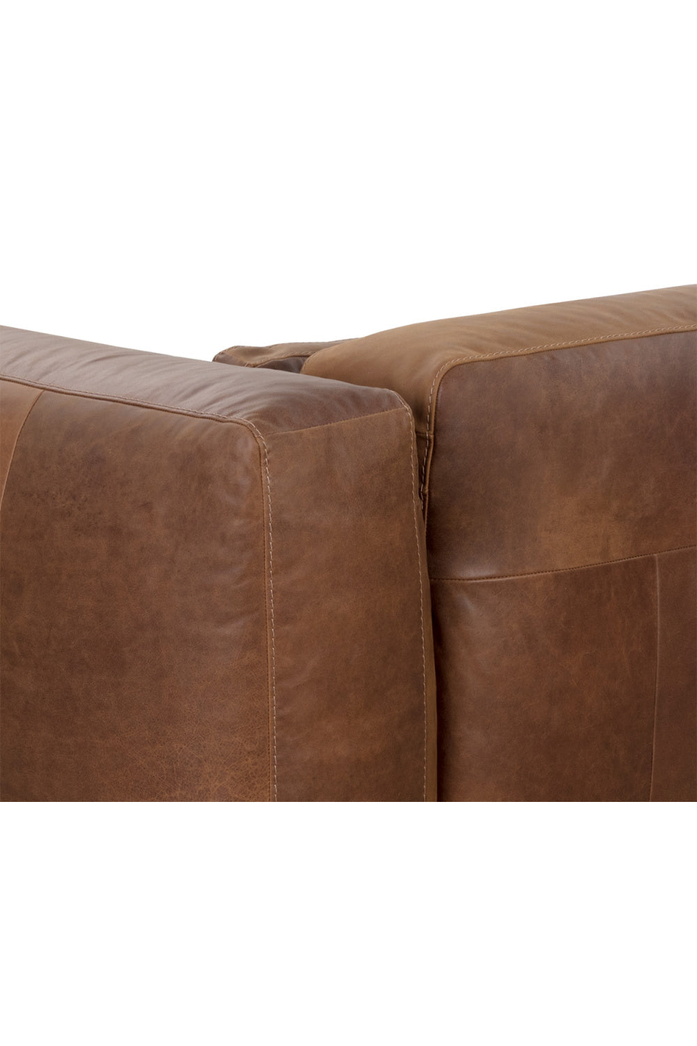   Modern European furniture - Brown Leather Chaise Sofa - www.oroa.com | Oroa.com