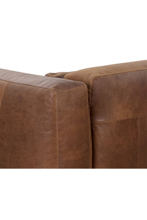  Modern European furniture - Brown Leather Chaise Sofa - www.oroa.com | Oroa.com
